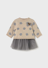 Load image into Gallery viewer, Grey Tulle Dress Sweater Set