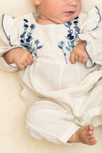 Load image into Gallery viewer, Embroidered Flowers Romper w/ Headband