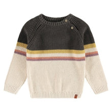 Load image into Gallery viewer, Boys Dark Grey Stripe Knit Sweater
