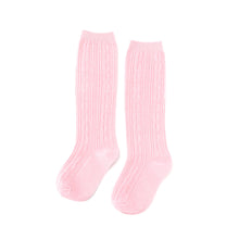 Load image into Gallery viewer, Shades of Pink Cable Knit Socks