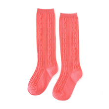 Load image into Gallery viewer, Shades of Pink Cable Knit Socks