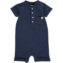 Load image into Gallery viewer, Navy Henley Romper
