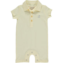 Load image into Gallery viewer, Pale Yellow Polo Romper
