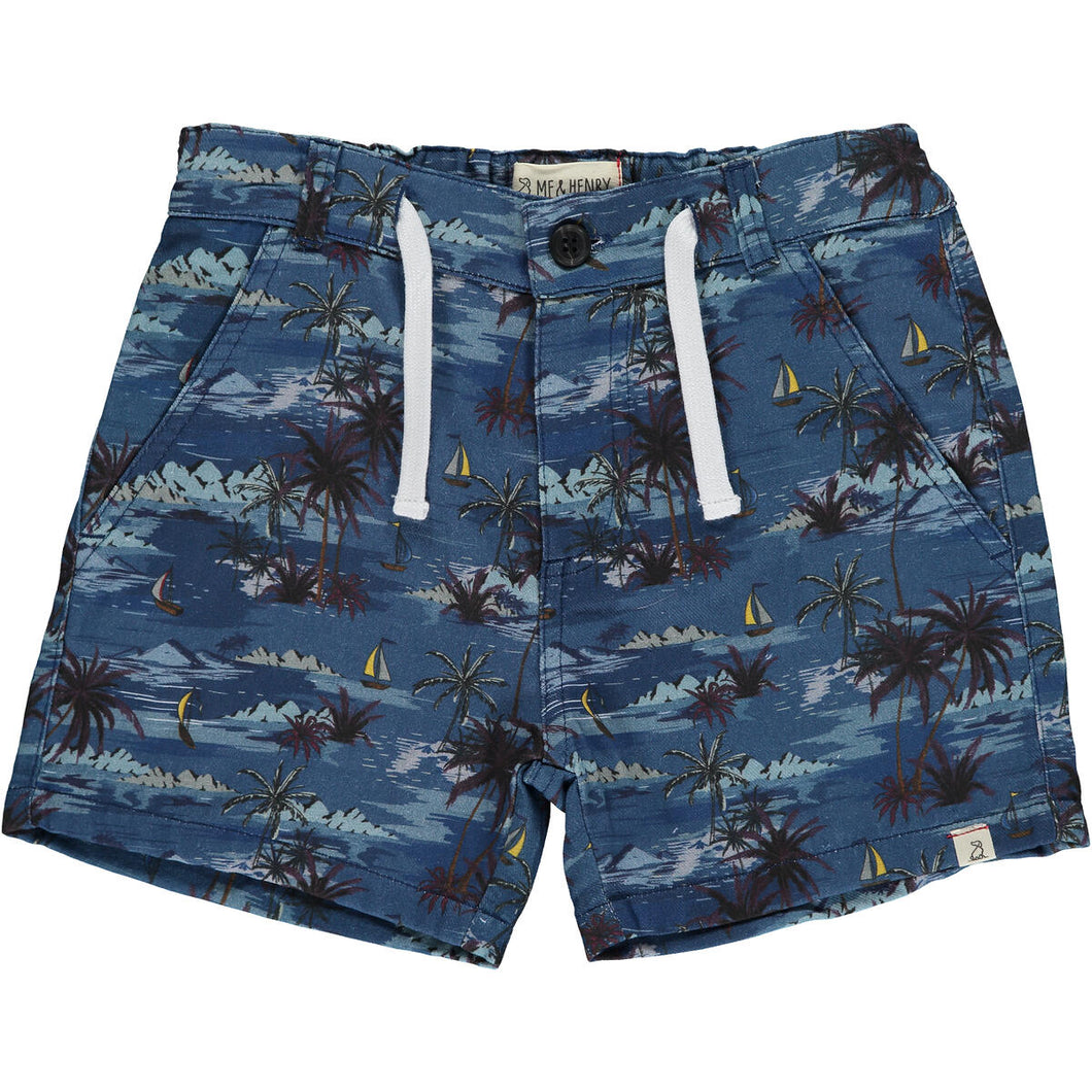 Mahalo Hawaiian Print Shorts