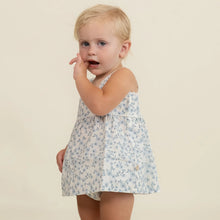 Load image into Gallery viewer, Blue Vines Top &amp; Bloomer Set
