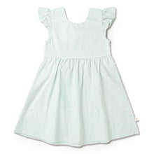 Load image into Gallery viewer, Green Stripes Flutter Dress
