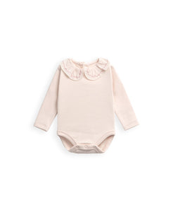 Blush Ruffle Collar Bodysuit