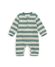 Load image into Gallery viewer, Sage Green Stripe Long Sleeve Jumpsuit
