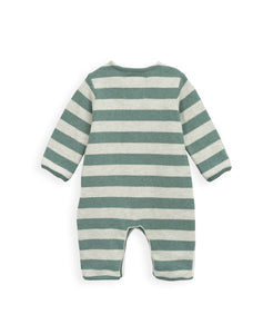 Sage Green Stripe Long Sleeve Jumpsuit