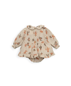 Physalis Floral Print Skirted Bodysuit