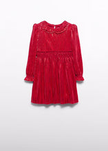 Load image into Gallery viewer, Girl Pleated Red Dress
