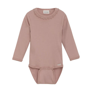 Girls Long Sleeve Ribbed Onesie