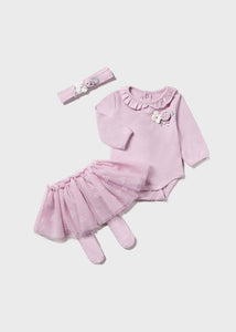 Violet Flower Bodysuit & Tutu Set