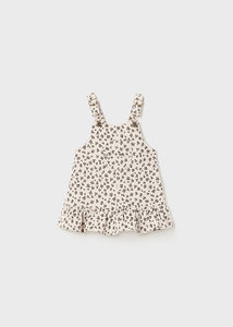Floral Corduroy Overall Dress