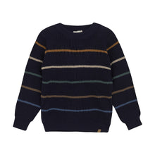 Load image into Gallery viewer, Navy Striped Knit Sweater
