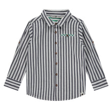 Load image into Gallery viewer, Dark Royal Striped Button Up
