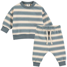 Load image into Gallery viewer, Boys Striped Sweatpant Set
