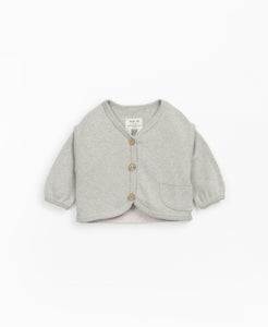 Woven Jersey Cardigan