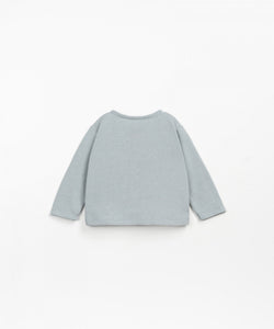 Blue Double Button Tee