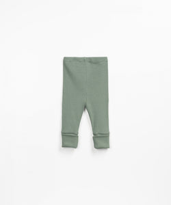 Green Ribbed Leggings