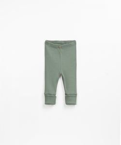 Green Ribbed Leggings
