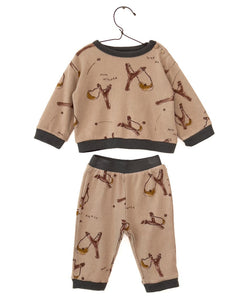 Slingshot Print Ribbed Lounge Set