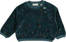 Load image into Gallery viewer, Green Cotton Velvet Sweatshirt
