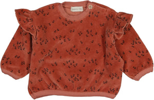 Pink Cotton Velvet Sweatshirt