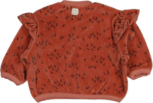 Pink Cotton Velvet Sweatshirt