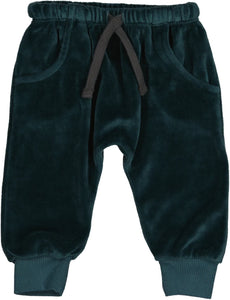 Green Cotton Velvet Jogger