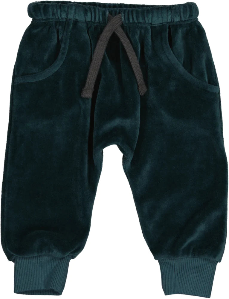Green Cotton Velvet Jogger