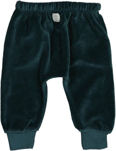 Green Cotton Velvet Jogger