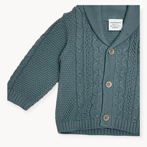 Shawl Collar Cable Sweater