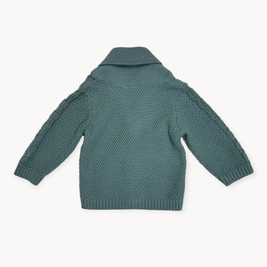 Shawl Collar Cable Sweater