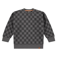 Load image into Gallery viewer, Charcoal Checkered Sweatshirt
