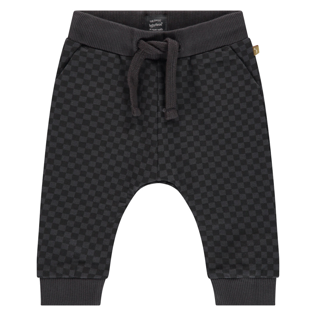 Baby Charcoal Checkered Sweatpant