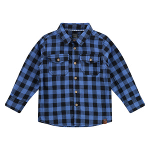 Boys Royal Blue Button Up