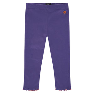 Purple Ribbed Leggings