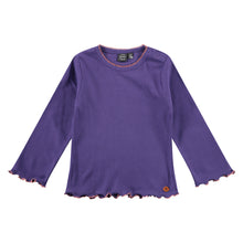 Load image into Gallery viewer, Girls Purple Ribbed Long Sleeve

