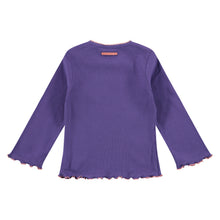 Load image into Gallery viewer, Girls Purple Ribbed Long Sleeve
