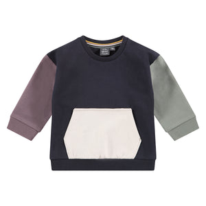 Baby Boy Navy Colorblock Sweatshirt