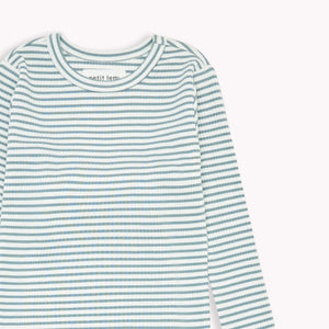Striped Ribbed PJ Set