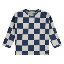 Load image into Gallery viewer, Navy Big Check Tee
