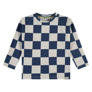 Navy Big Check Tee