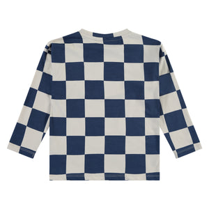 Navy Big Check Tee