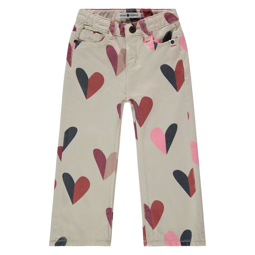 Heart Denim Pants
