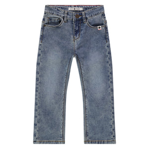 Mid Blue Straight Leg Denim