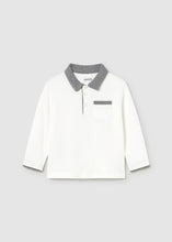 Load image into Gallery viewer, Baby Boy White/Grey Polo
