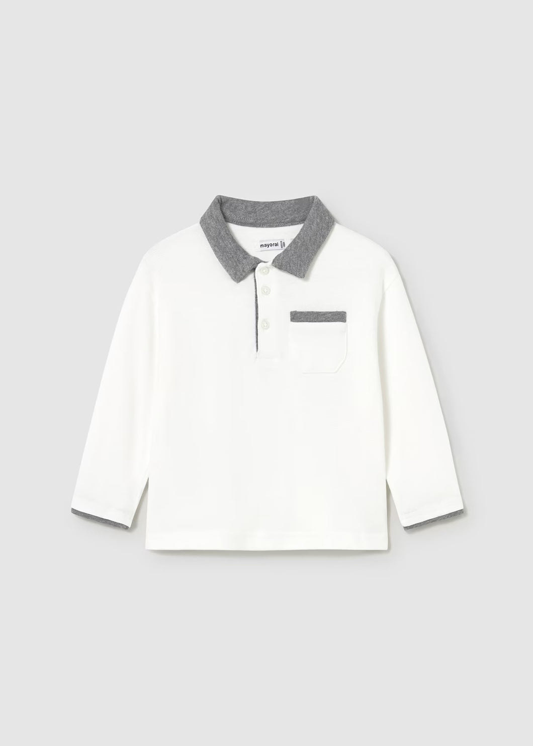 Baby Boy White/Grey Polo