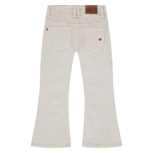 Flared Ivory Denim Pants